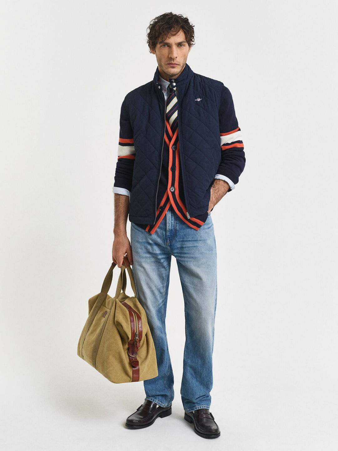 Gant Men Blue Solid Collar Jacket