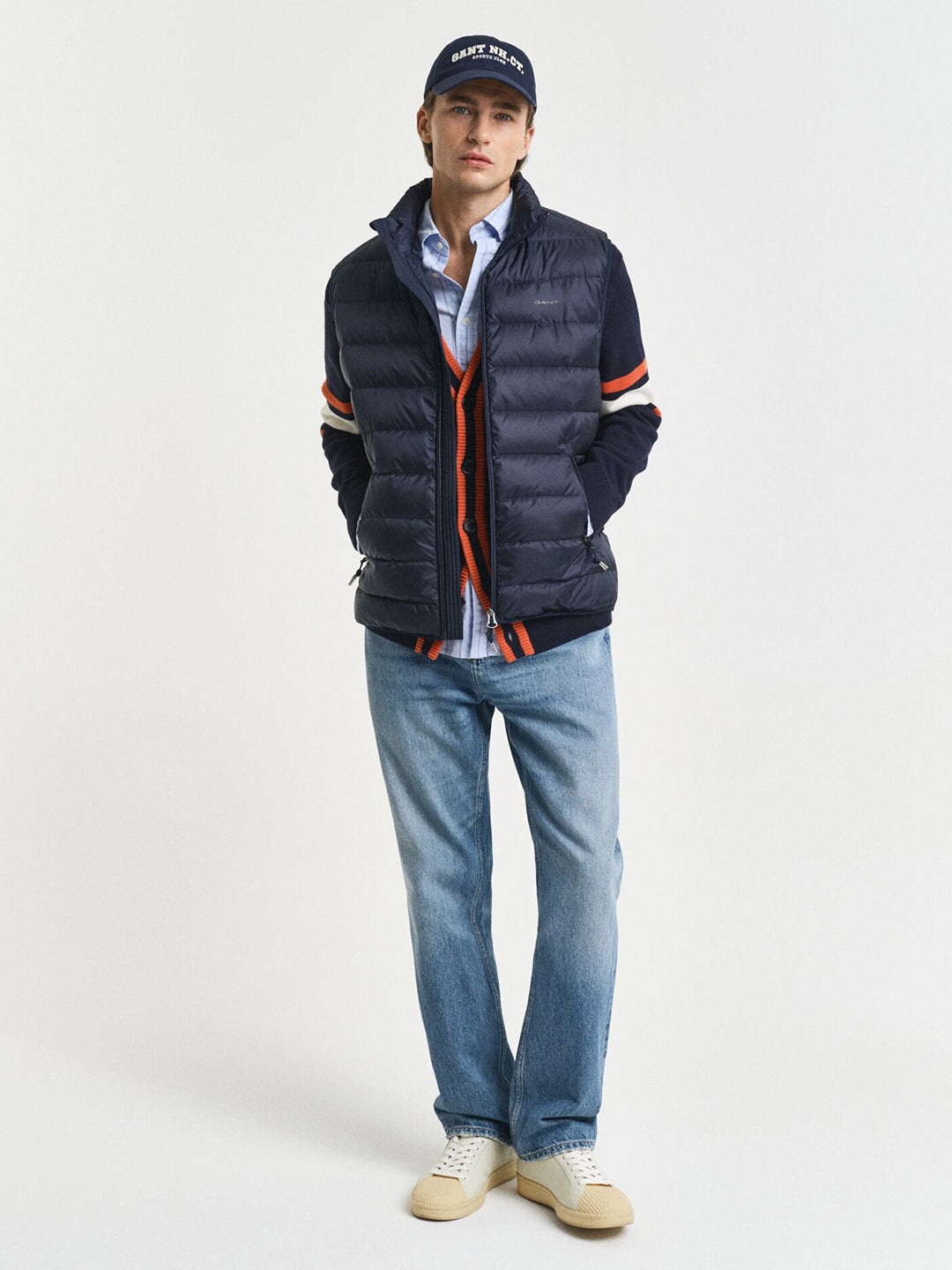 Gant Men Blue Solid Collar Jacket