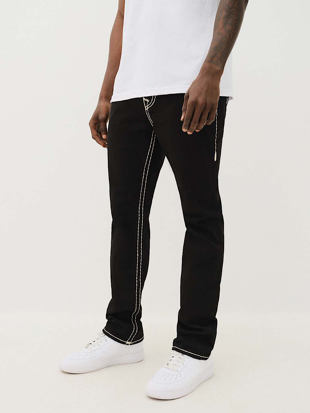 True Religion Black Stretchable Ricky Super T Men Jeans
