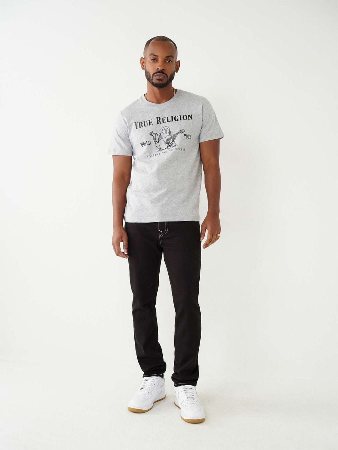 TRUE RELIGION Men Painted HS Black Rocco Jeans