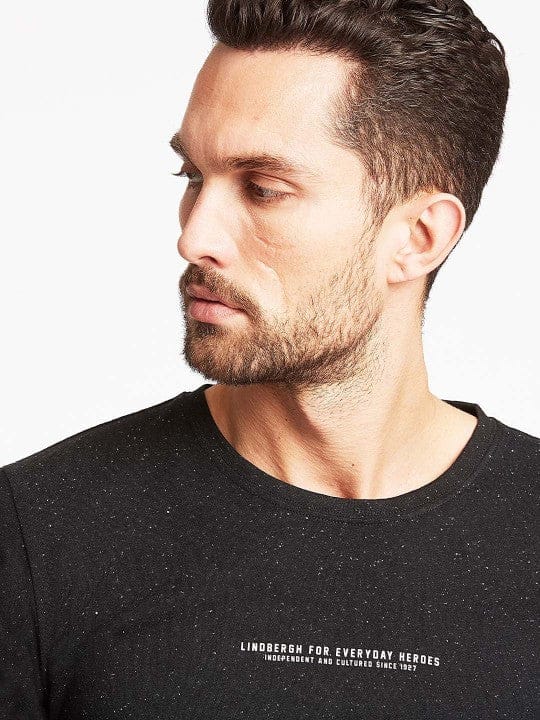 Lindbergh Men Solid Round Neck Tshirt