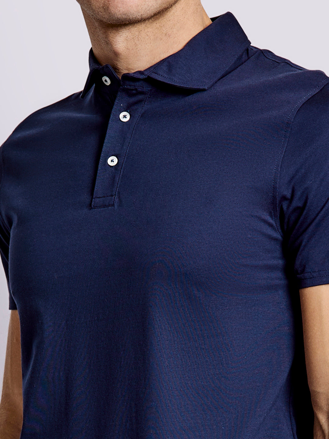 Bruun & Stengade Men Navy Blue Solid Polo TShirt