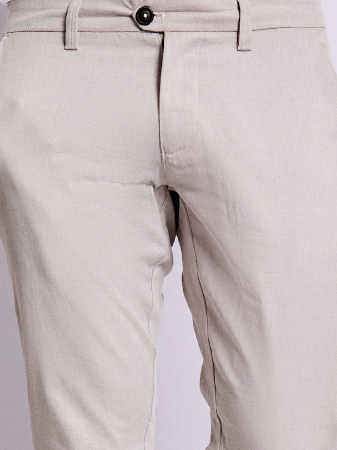 Bruun & Stengade Men Beige Solid Slim Fit Trouser