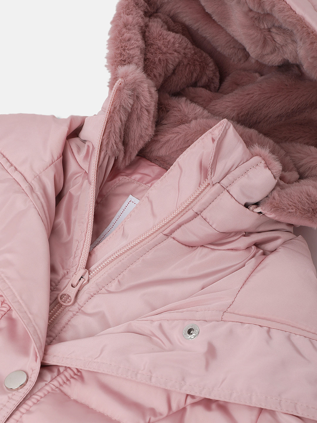 Elle Girls Solid Full Sleeves Stand Collar Jacket