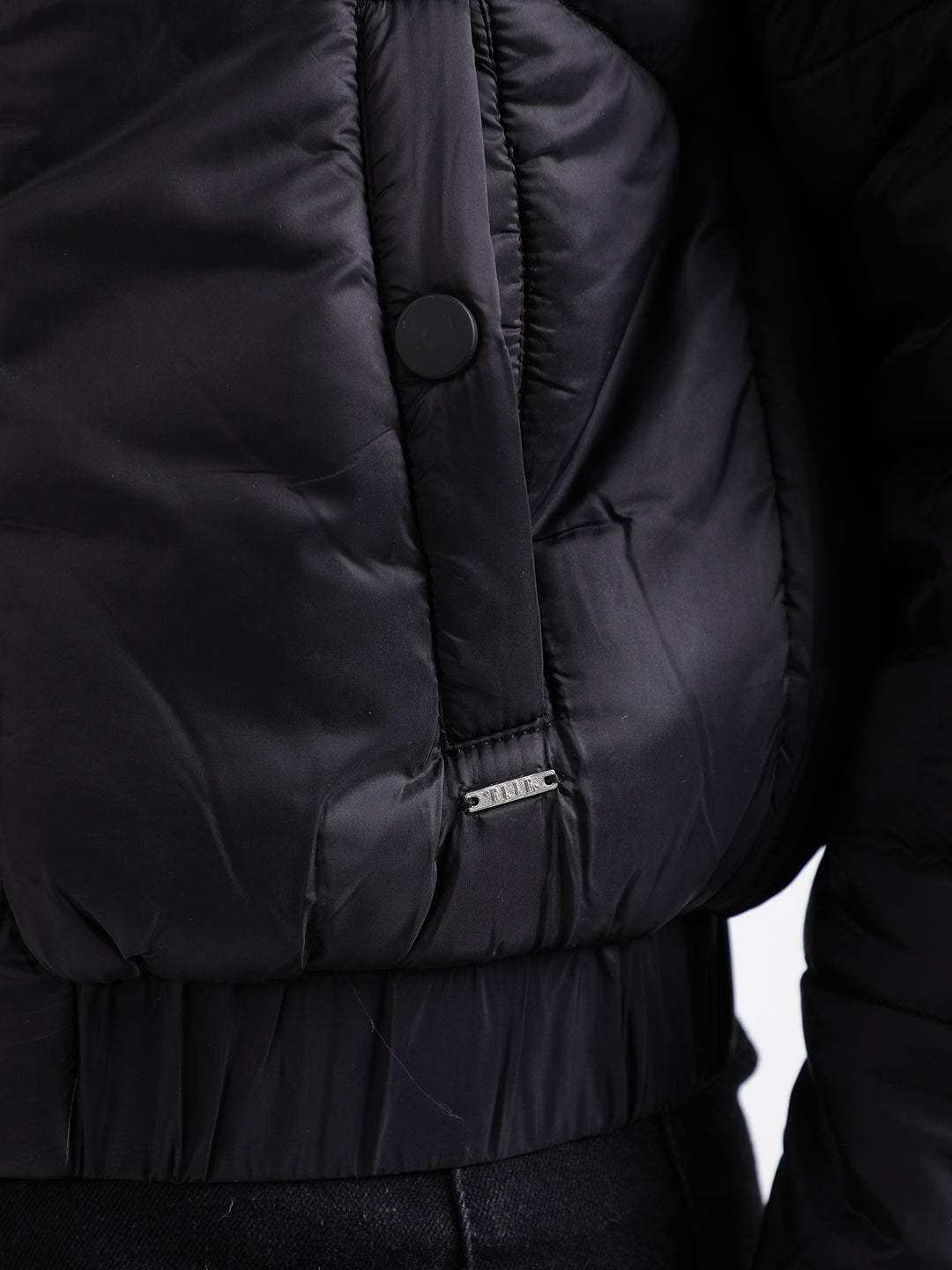 Elle Women Solid Full Sleeves High Neck Jacket