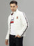 Iconic Men White Solid Stand Collar Long Sleeves Puffer Jacket