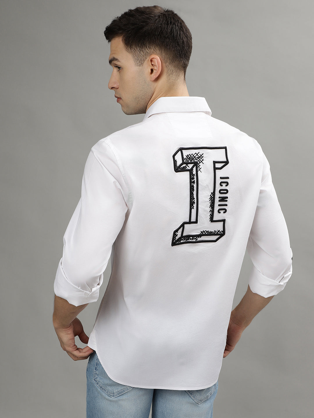 Iconic White Fashion Regular Fit Shirt