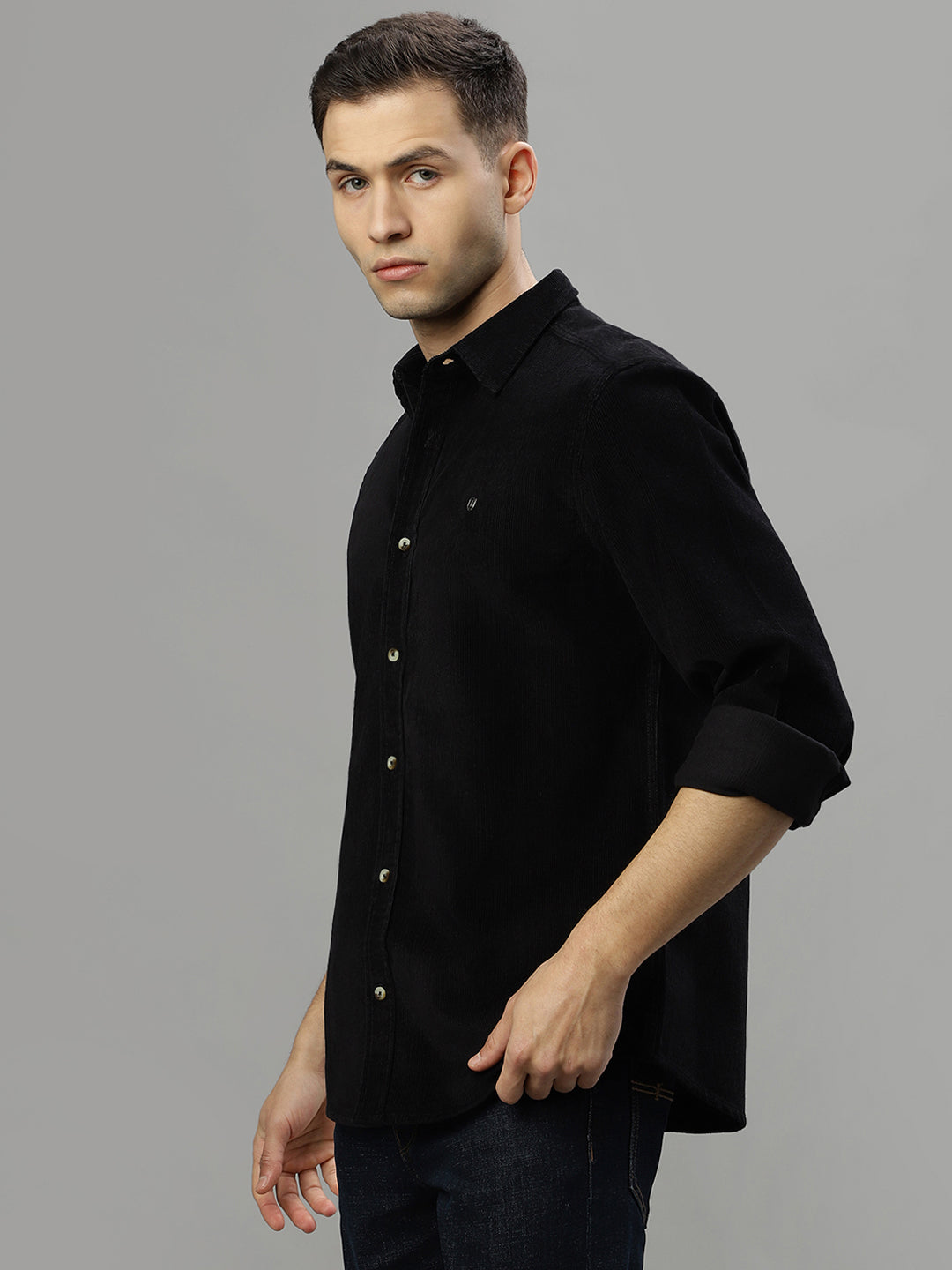 Iconic Black Fashion Regular Fit Shirt