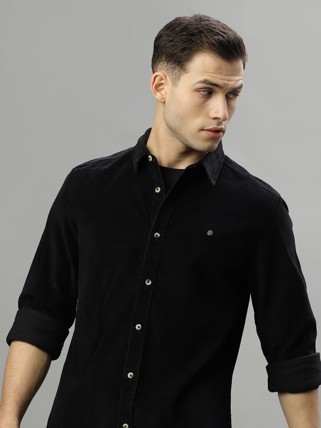 Iconic Black Fashion Regular Fit Shirt