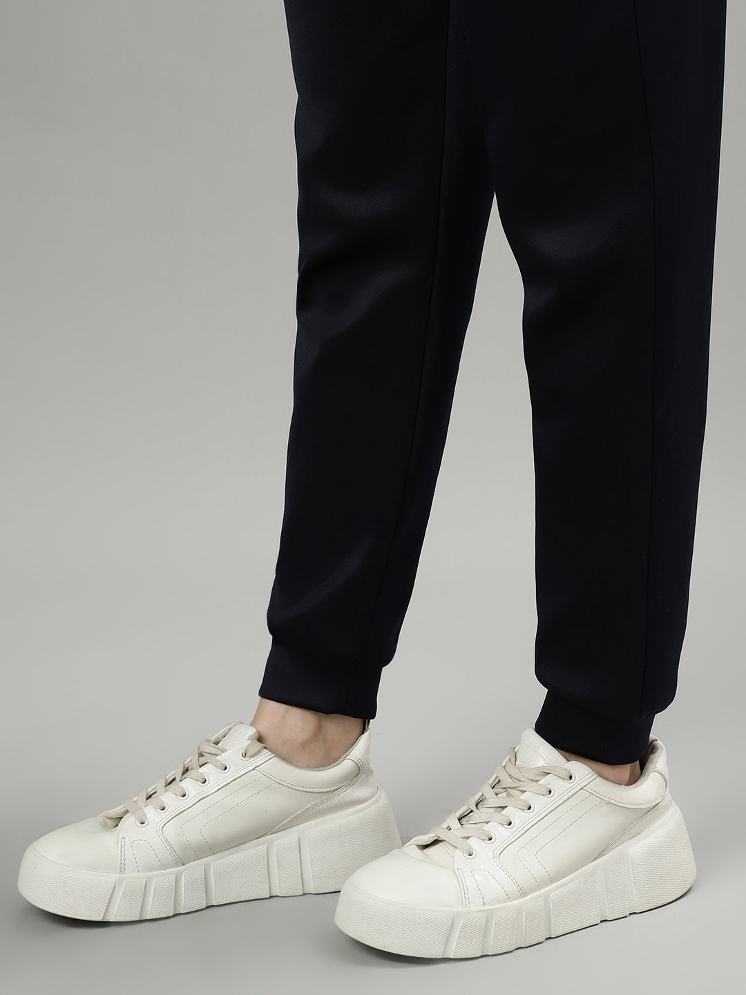 Iconic Women Navy Blue Regular Fit Joggers