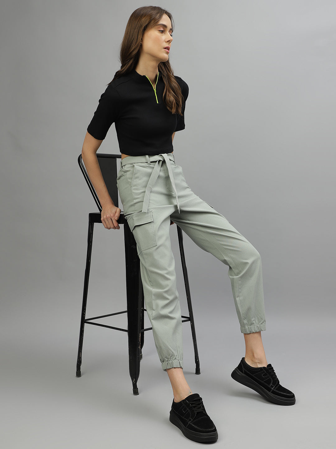 Iconic Women Solid Regular Fit Track Pants