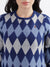 Iconic Women Printed Round Neck Full Sleeves Sweater