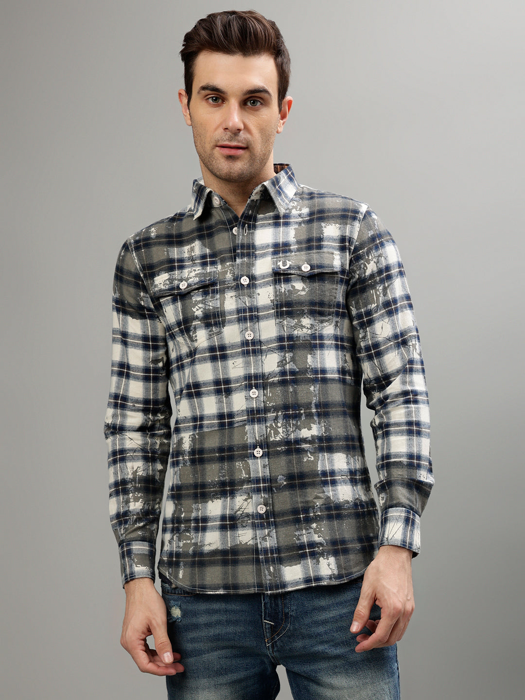 True Religion Multi Fashion Checked Regular fit Shirt