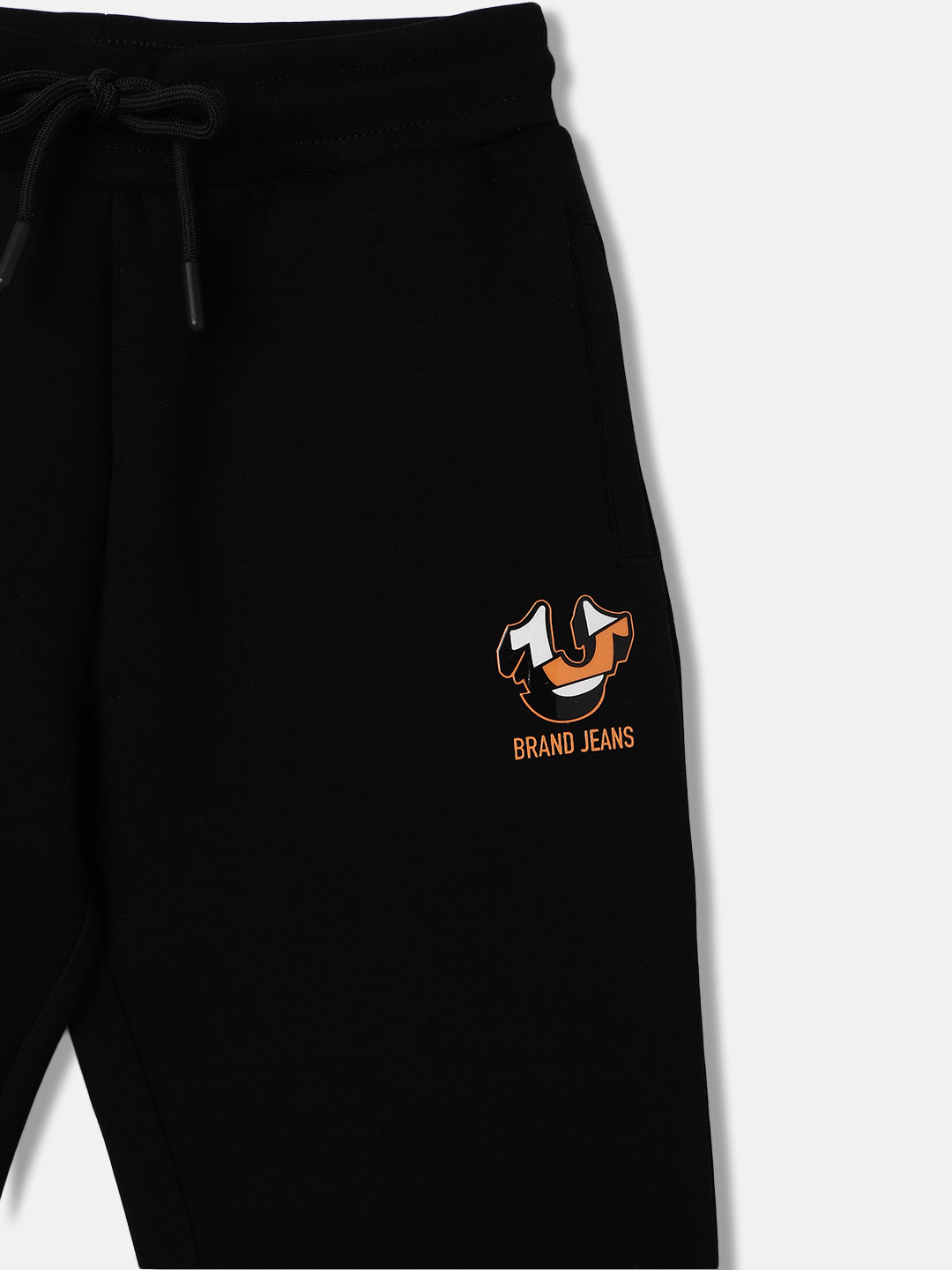 True Religion Boys Black Solid Regular Fit Trackpants