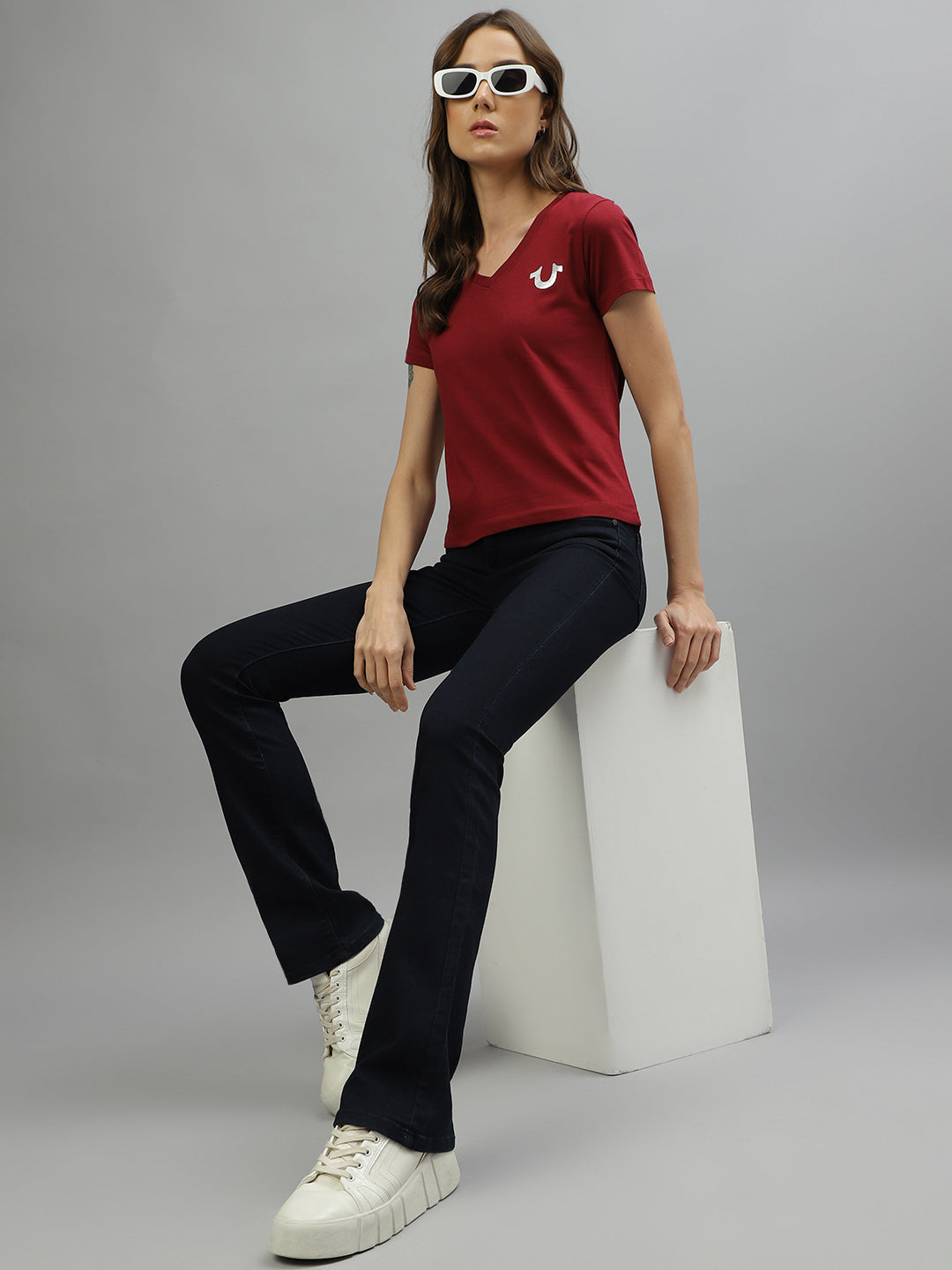 True Religion Red Fashion Regular Fit T-Shirt