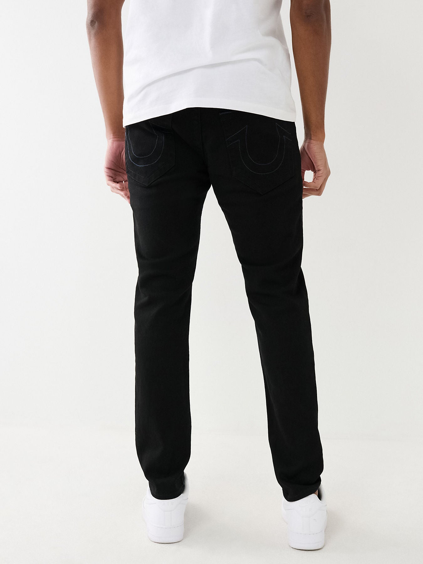 True Religion Men Black Mid-rise Skinny Fit Jeans