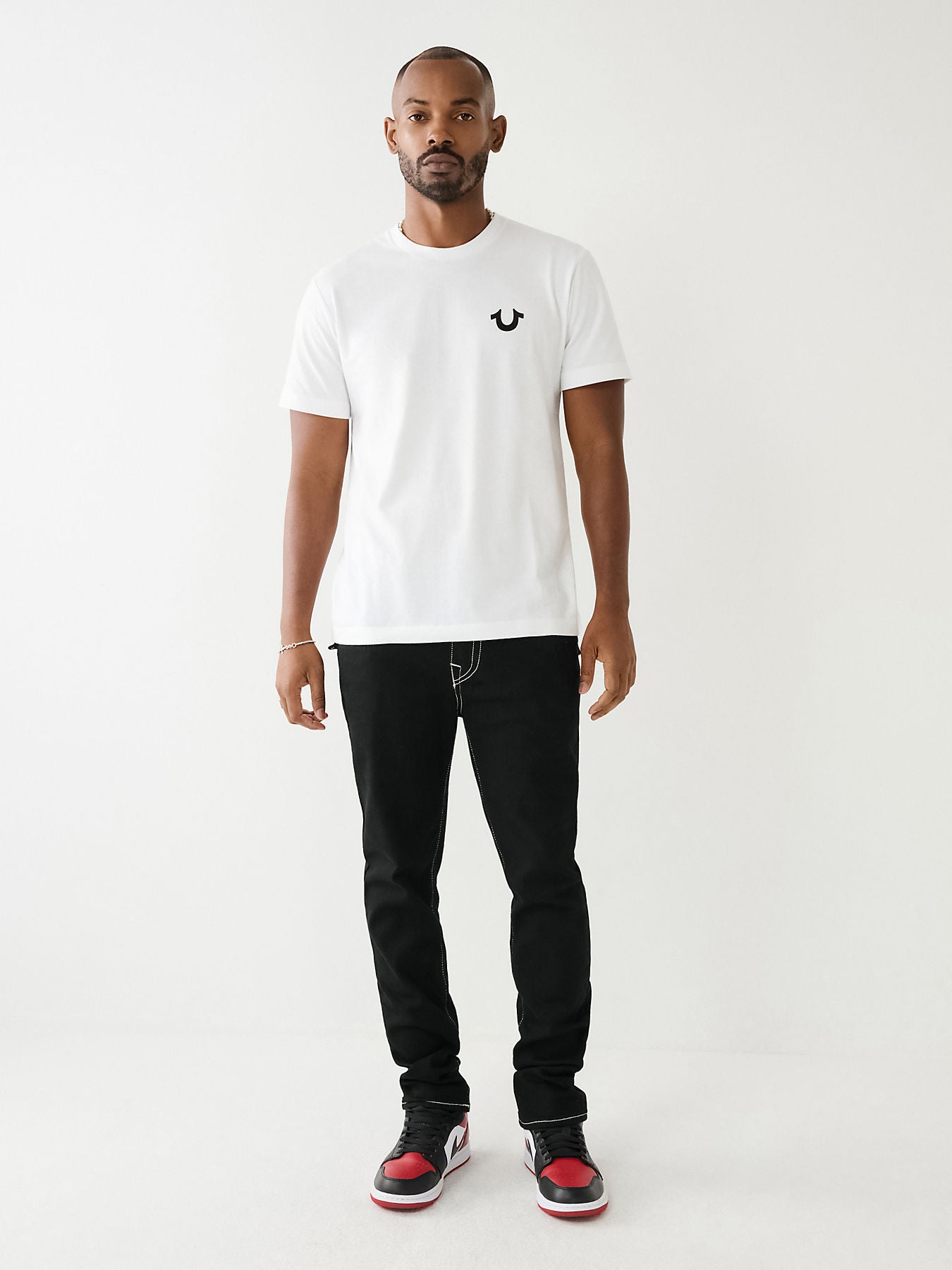 True Religion Men Black Rocco Slim Fit Jeans