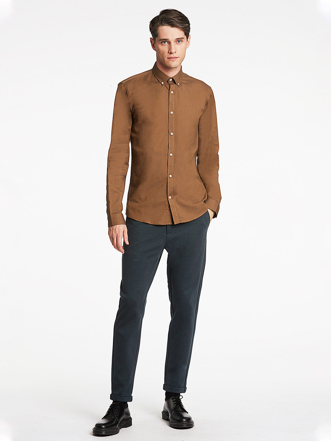 Lindbergh Brown Slim Fit Shirt