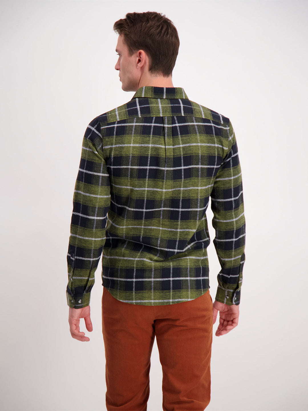 Lindbergh Green Checked Slim Fit Shirt