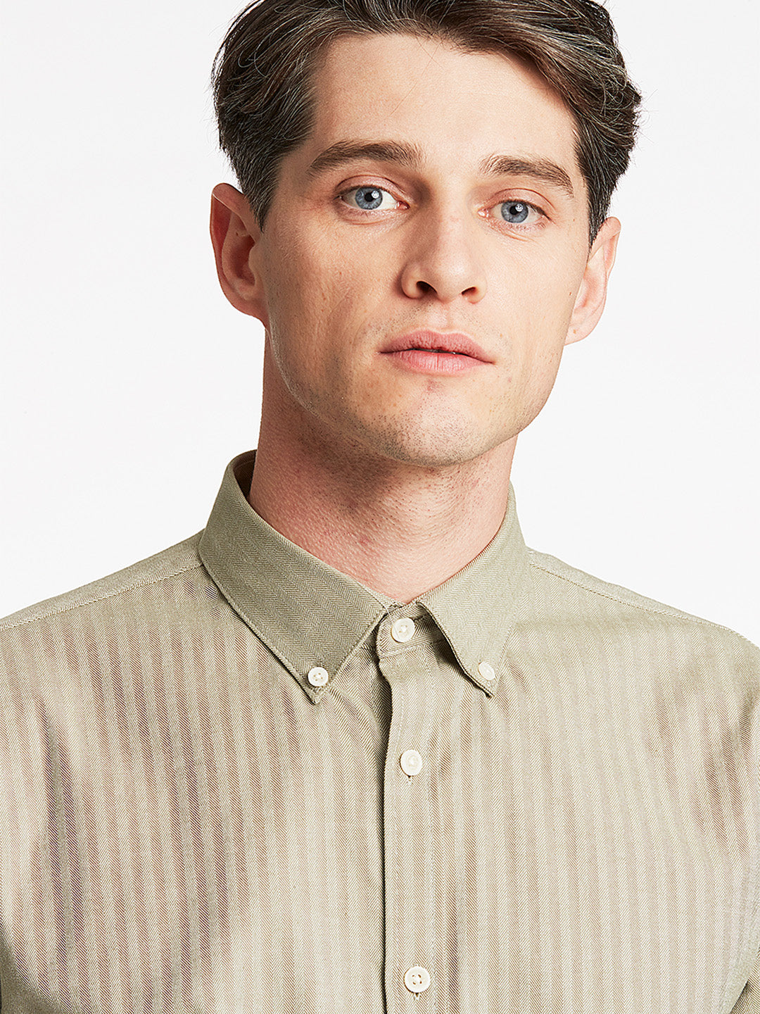 Lindbergh Green Striped Slim Fit Shirt