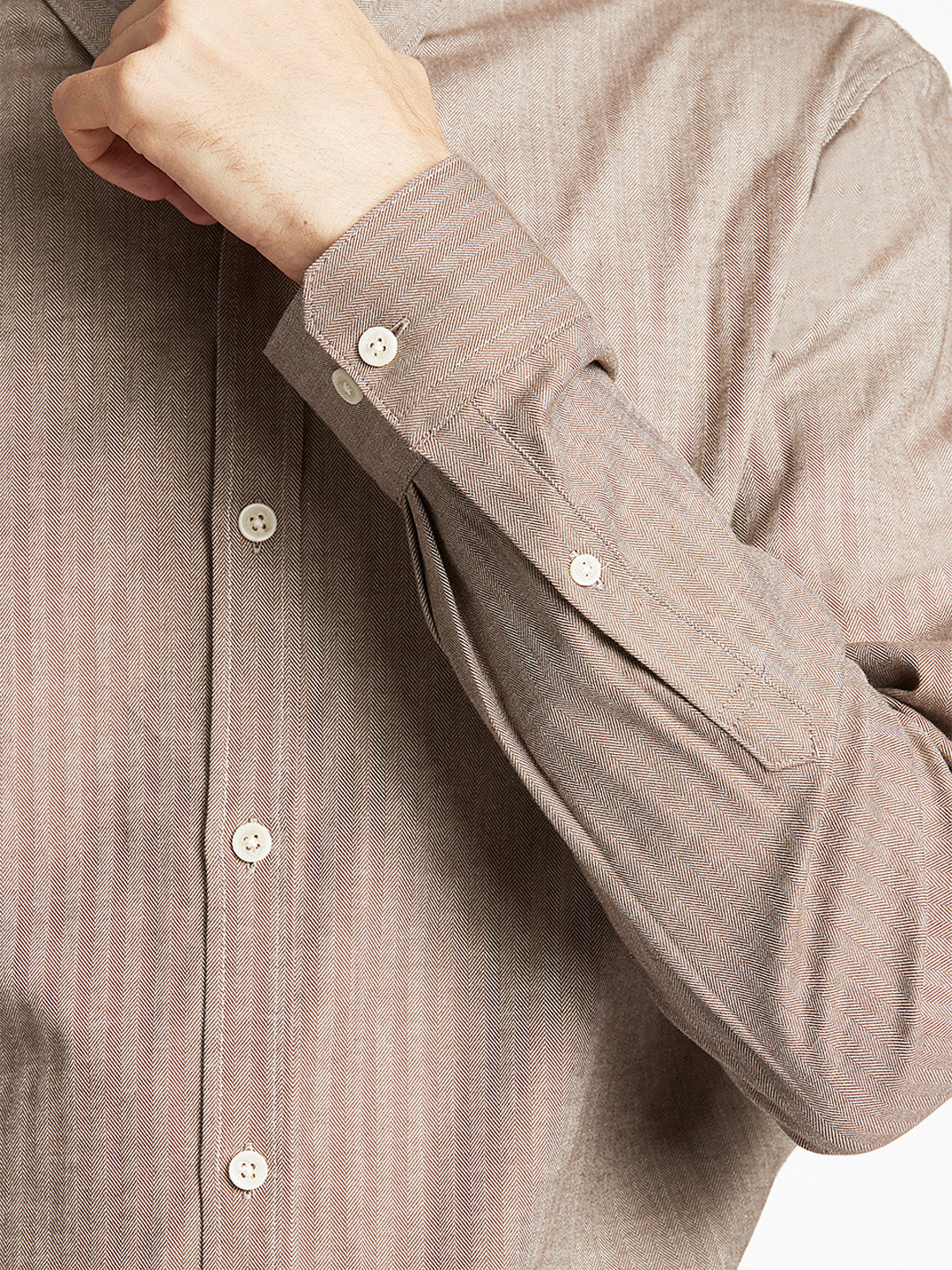 Lindbergh Brown Striped Slim Fit Shirt