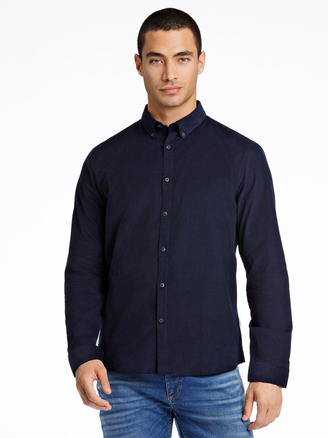 Lindbergh Navy Blue Slim Fit Shirt