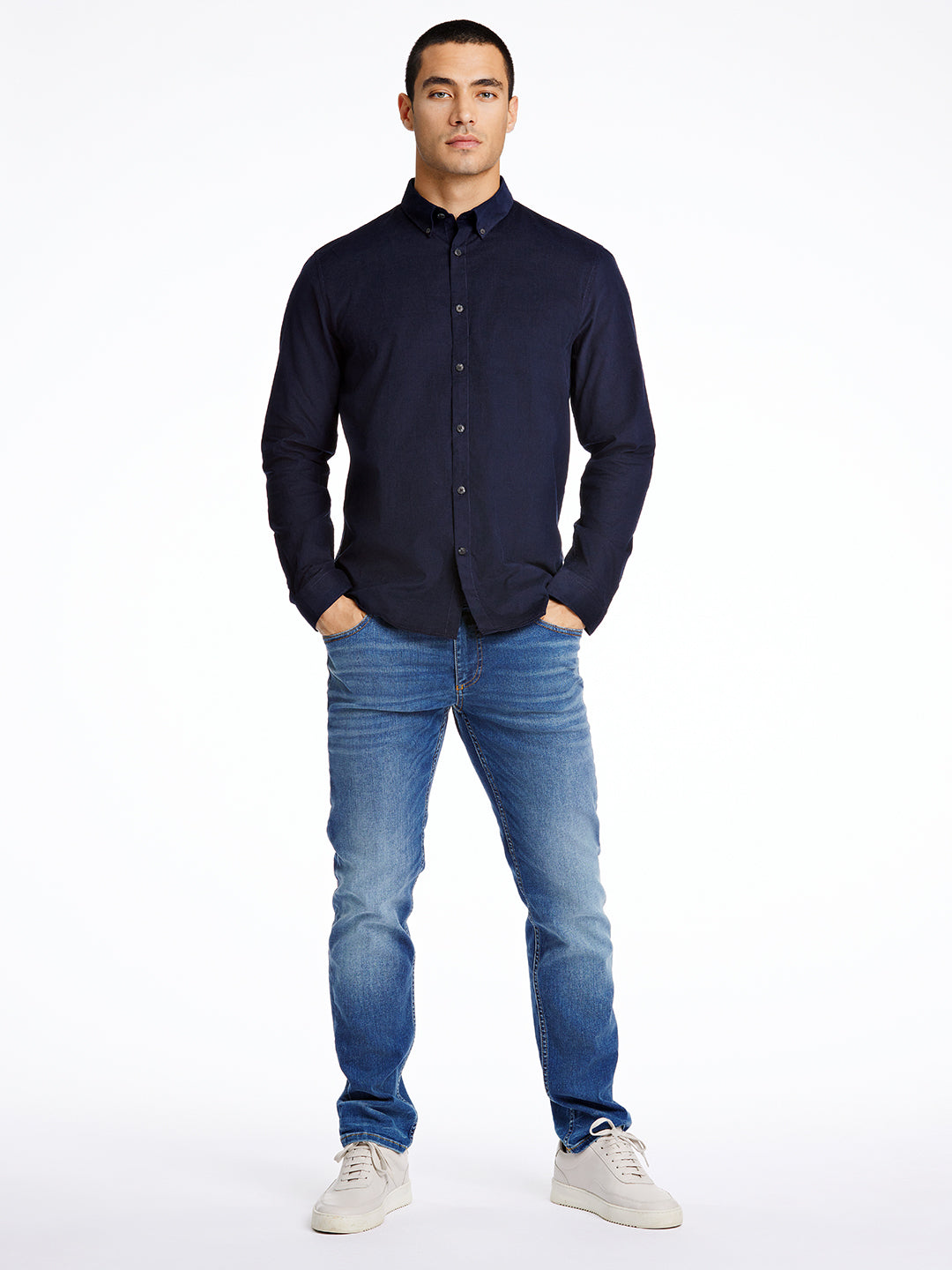 Lindbergh Navy Blue Slim Fit Shirt