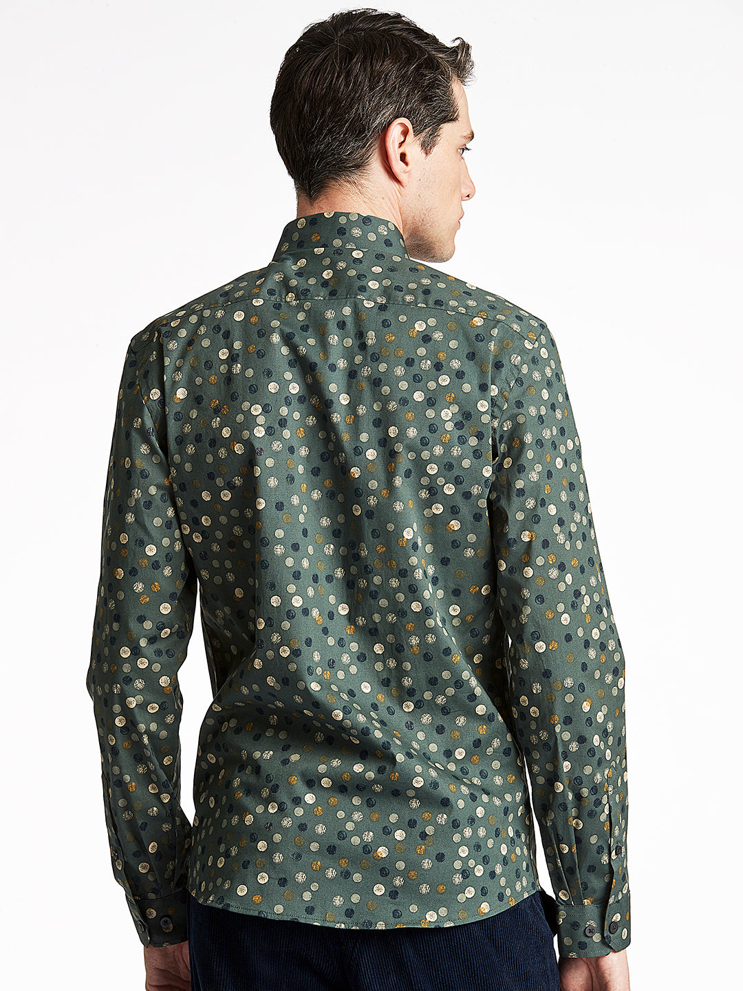 Lindbergh Green Printed Slim Fit Shirt