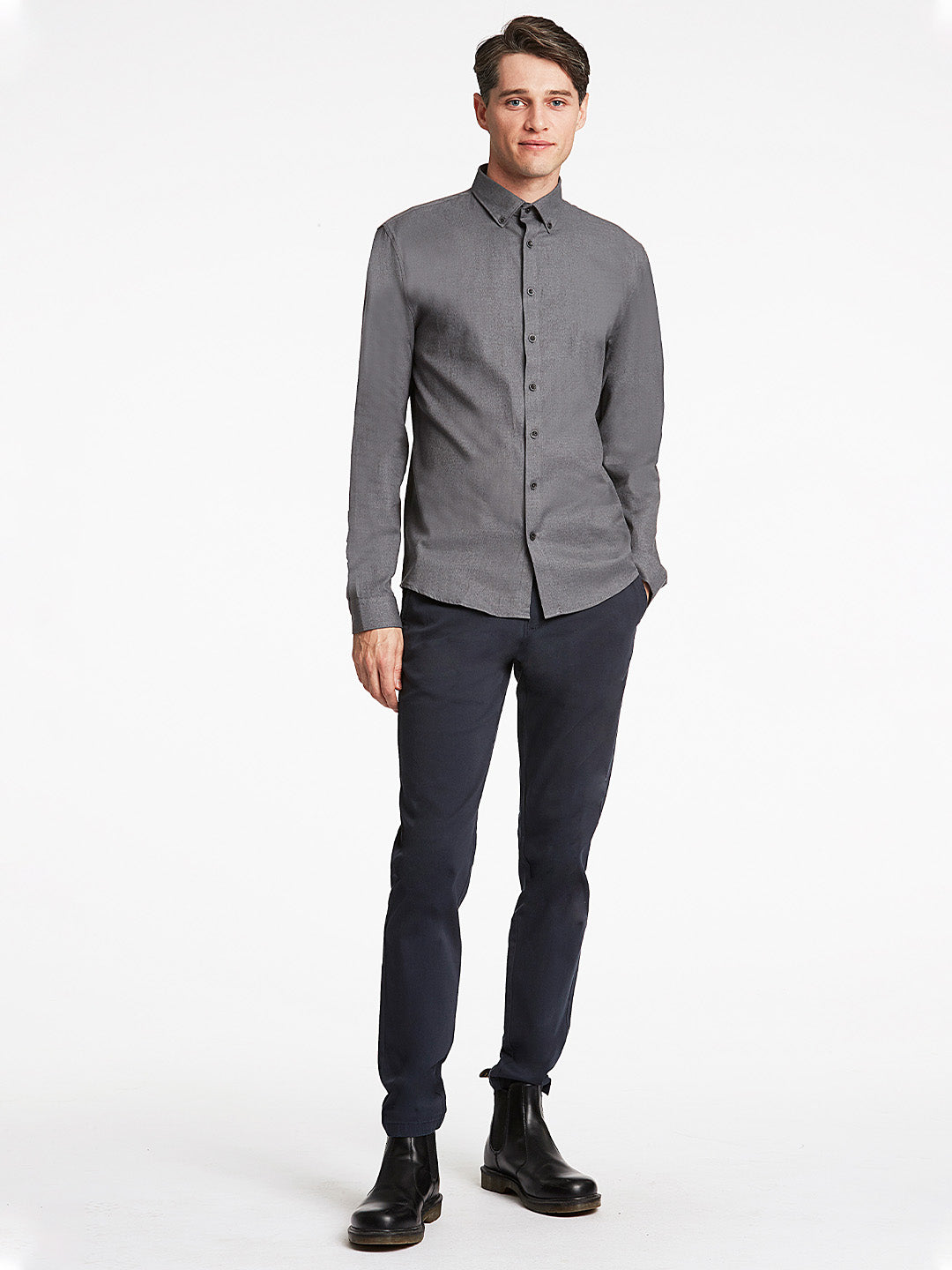 Lindbergh Grey Slim Fit Shirt
