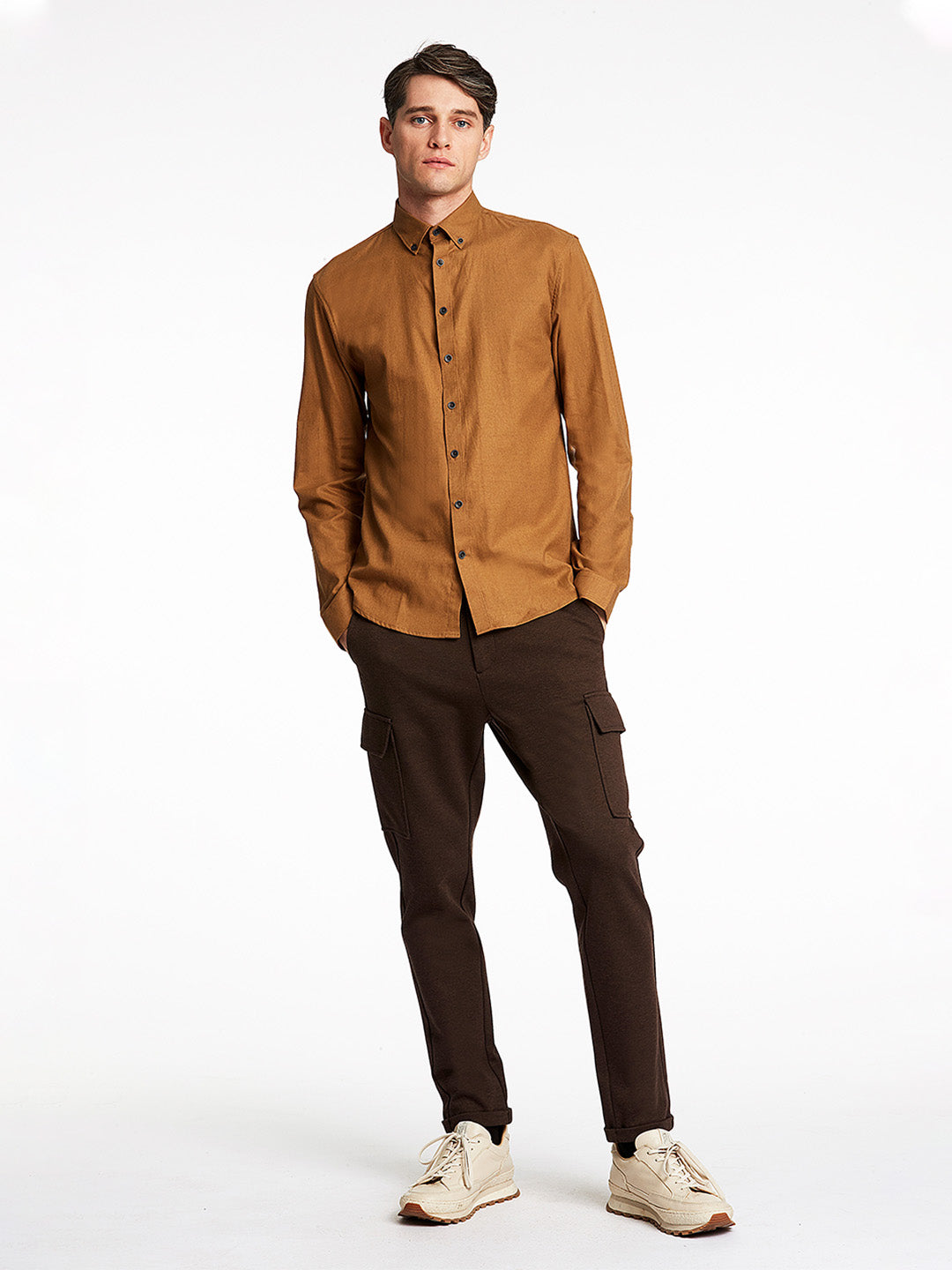 Lindbergh Brown Slim Fit Shirt