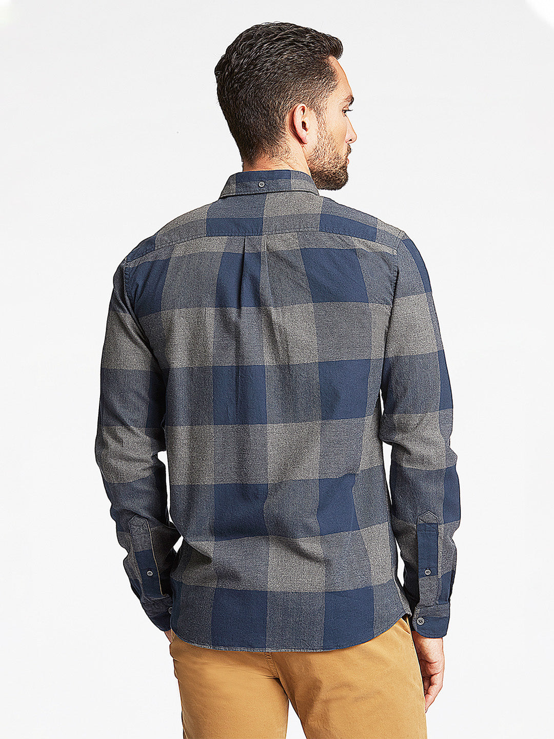 Lindbergh Blue Checked Relaxed Fit Shirt