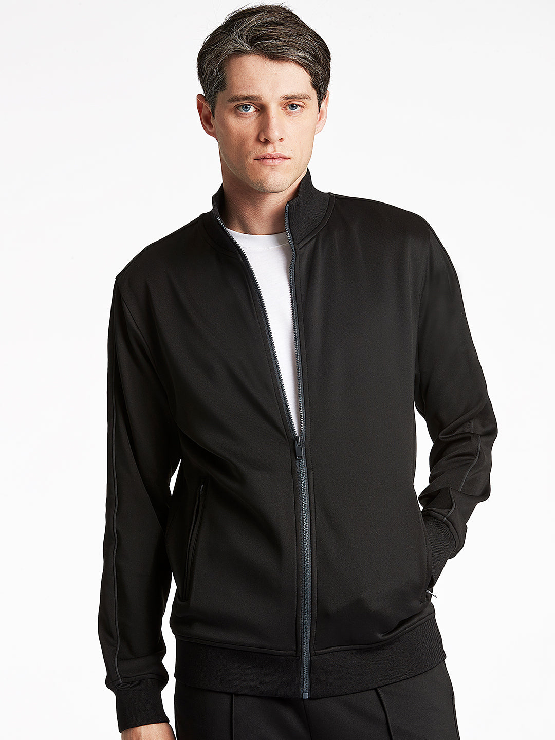 Shop Lindbergh Men Black Solid Jacket Online – Iconic India