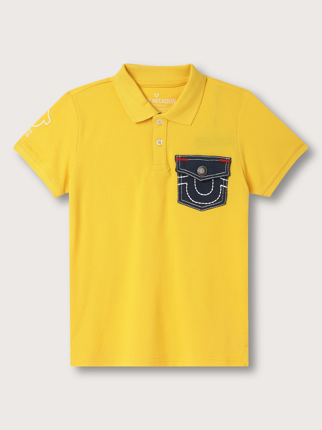 True Religion Kids Yellow Regular Fit Polo T-Shirt