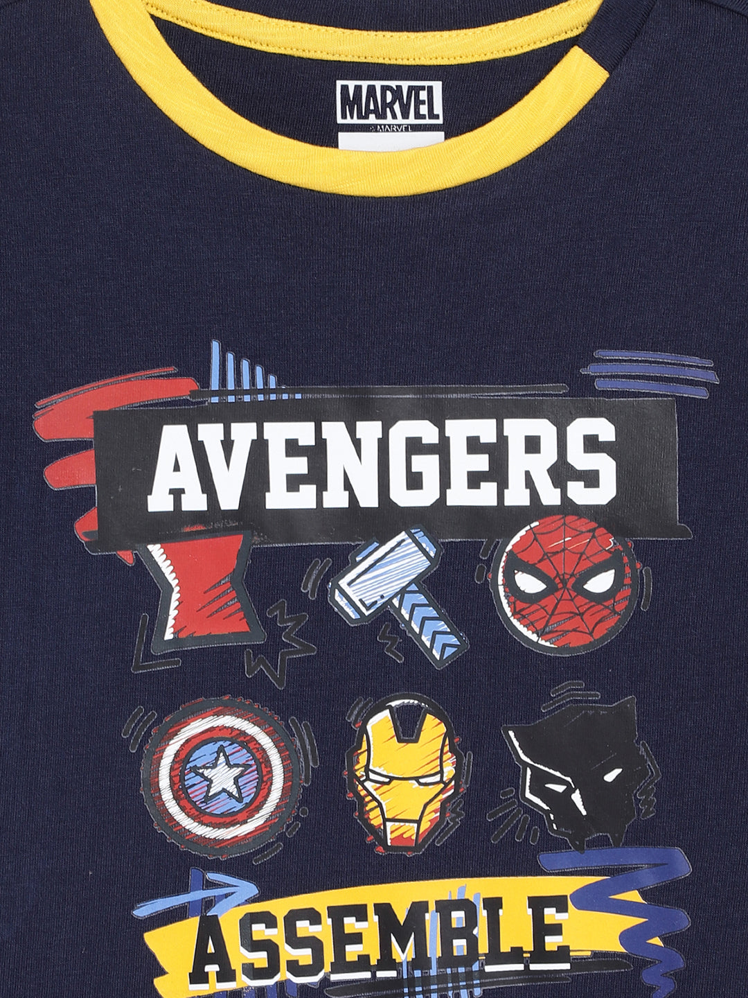 Blue Giraffe Boys Blue Solid Round Neck TShirt