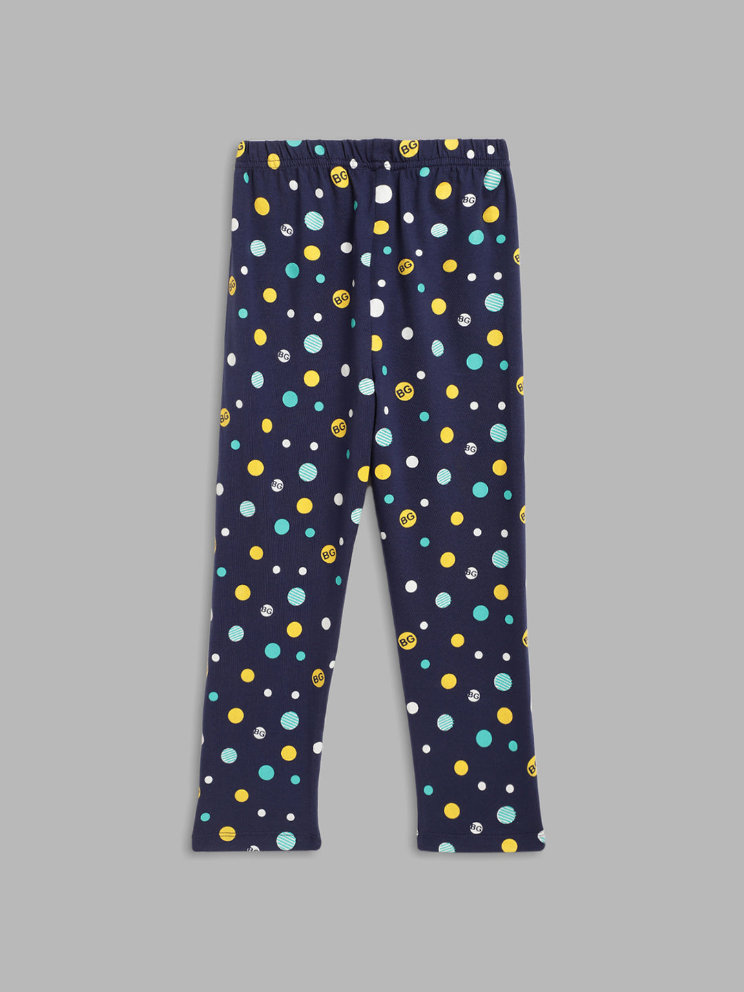 Blue Giraffe Girls Navy Blue Printed Fitted Legging