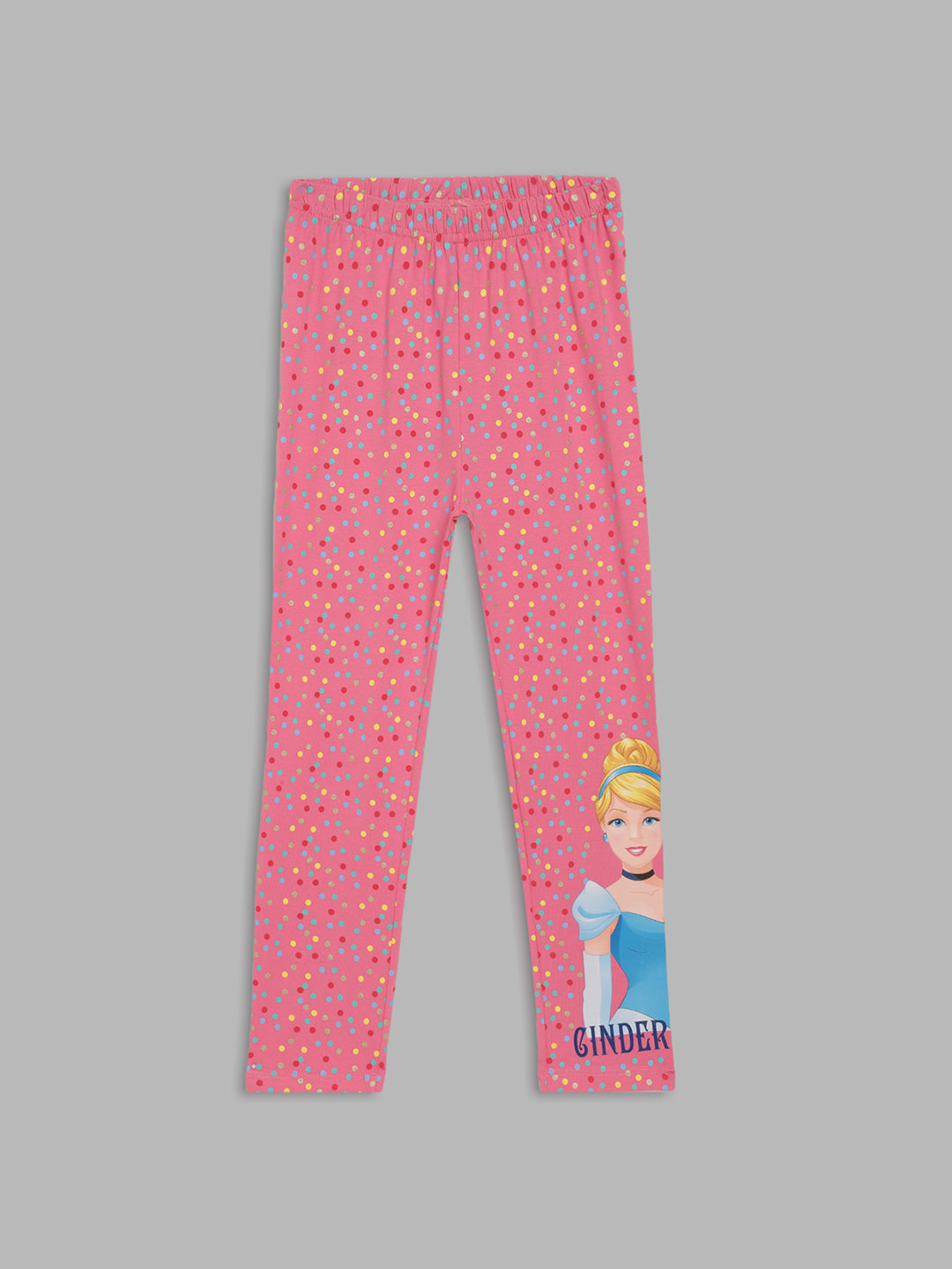 Blue Giraffe Girls Pink Printed Regular Fit Legging
