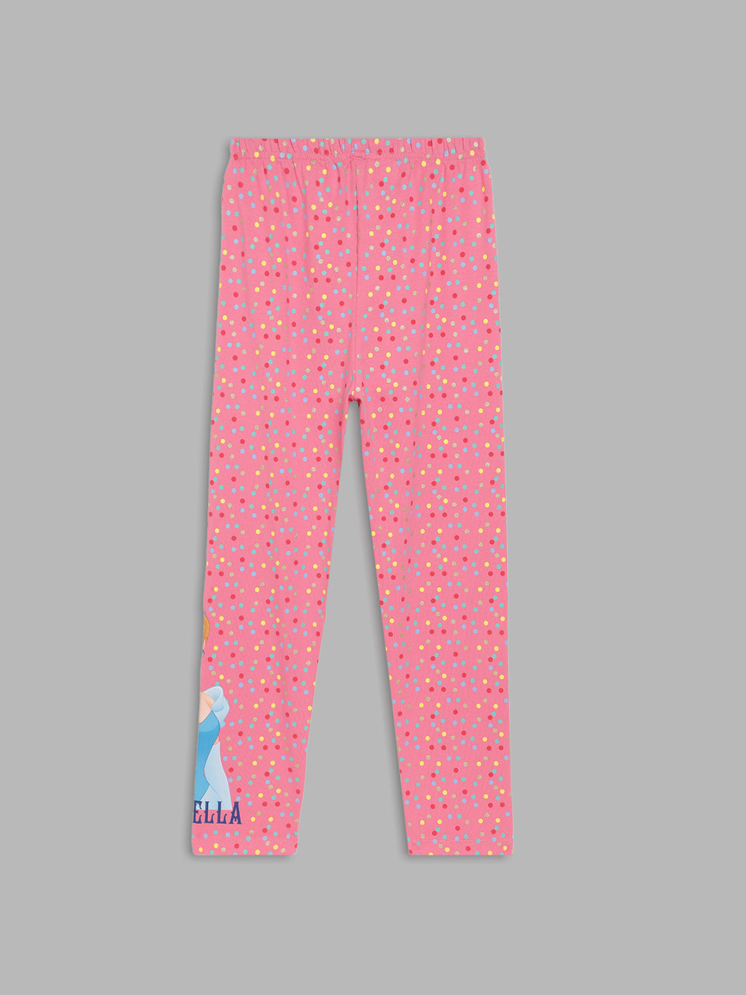 Blue Giraffe Girls Pink Printed Regular Fit Legging