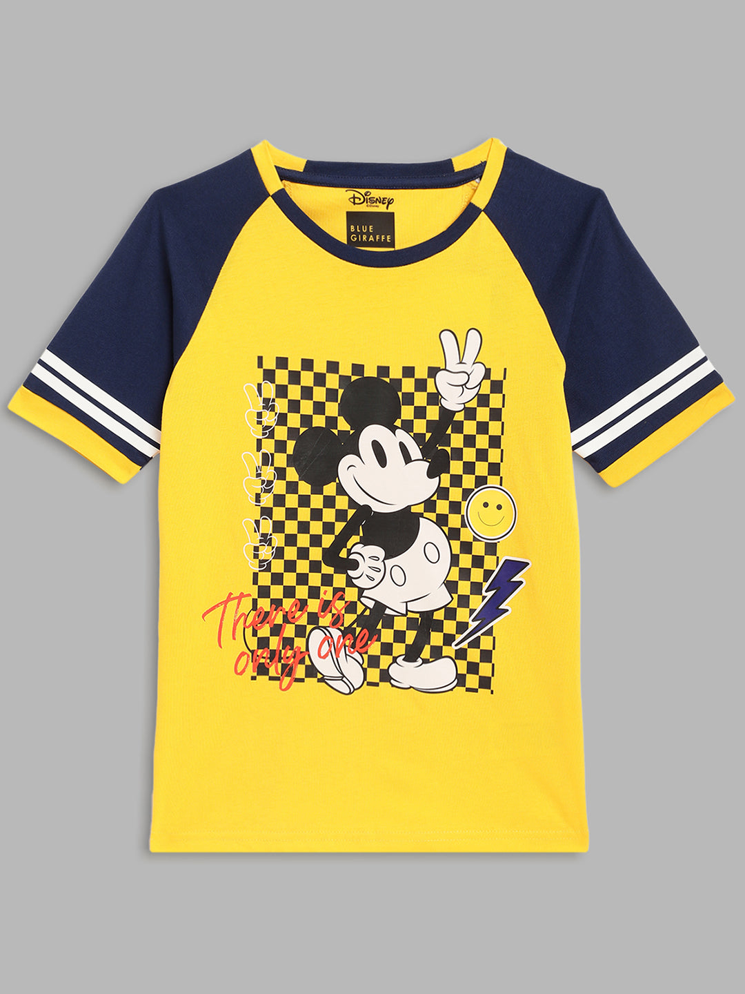 Blue Giraffe Kids Yellow Printed Marvel Avengers Regular Fit T-Shirt