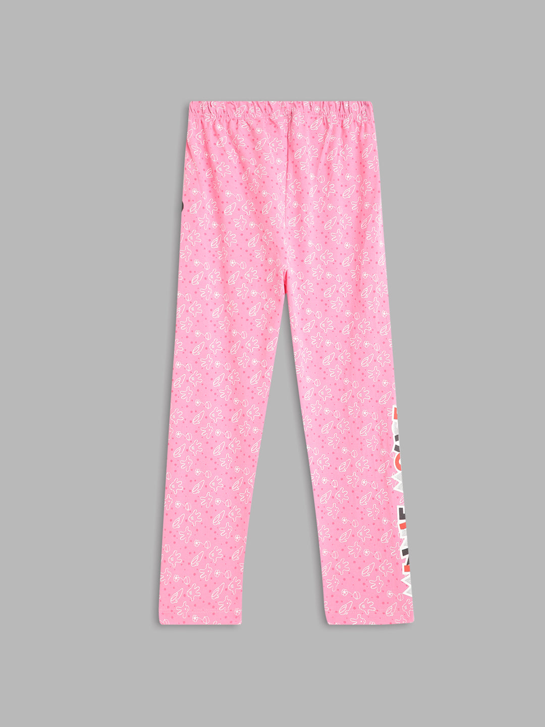 Blue Giraffe Girls Pink Printed Regular Fit Legging