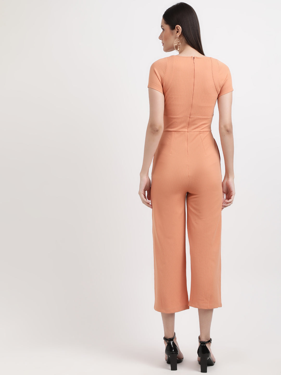 Centre Stage Women Orange Solid Jumpsuit