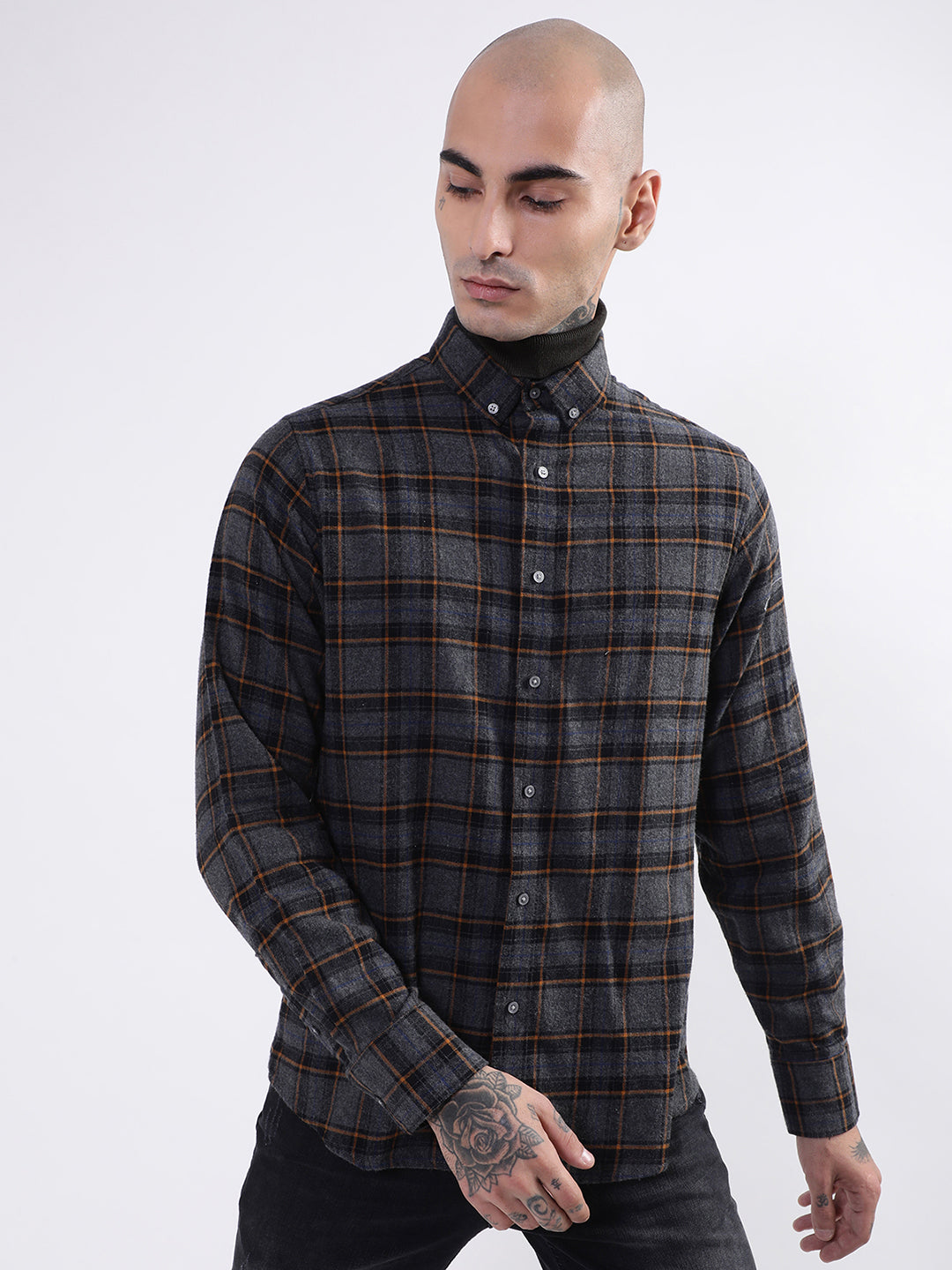 Bruun & Stengade Men Grey Solid Shirt