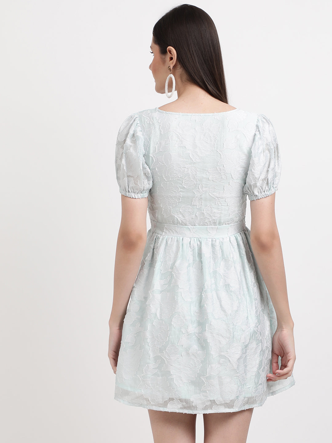 Centre Stage Women Green Self-Design Dress