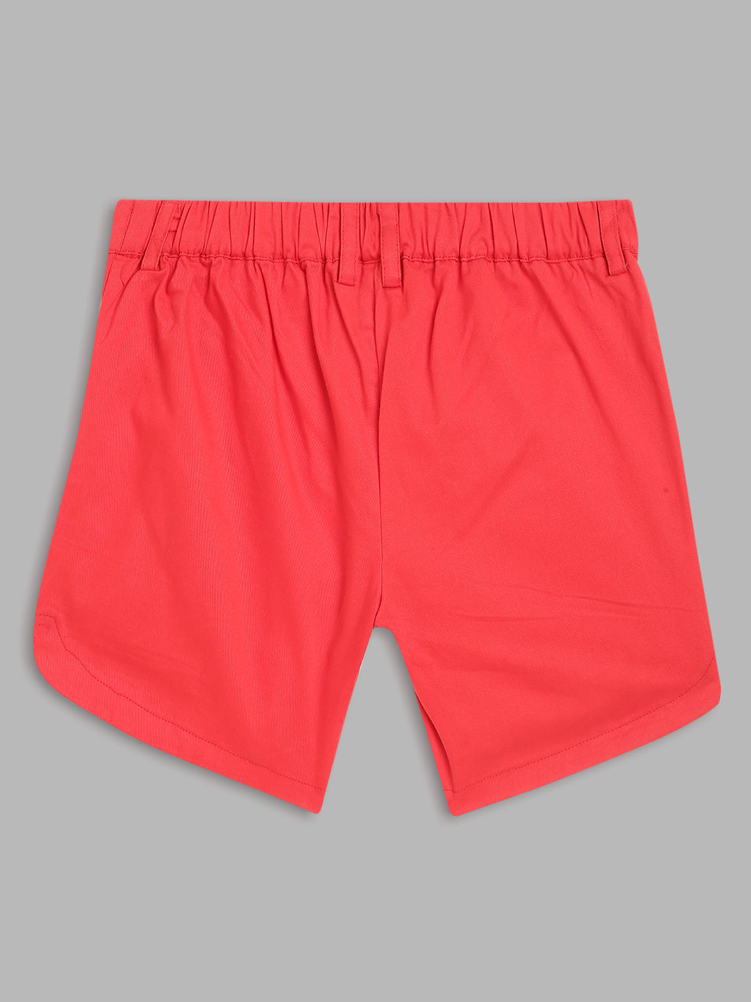 Elle Kids Girls Red Solid Regular Fit Shorts