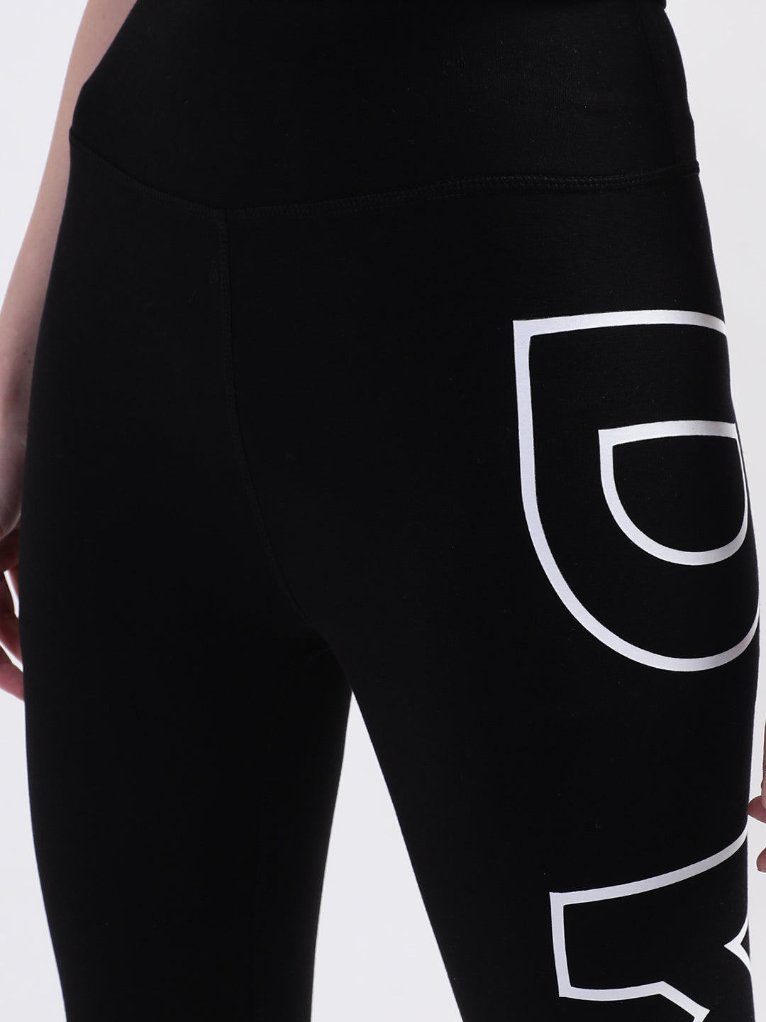 DKNY Women Black Self Design Regular Fit Leggings