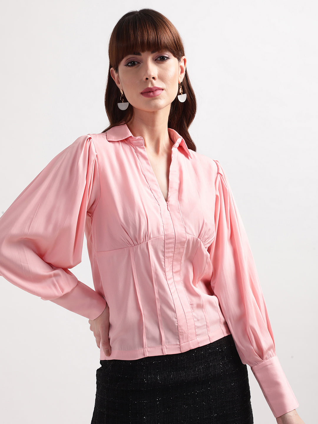 Centre Stage Women Pink Solid Top