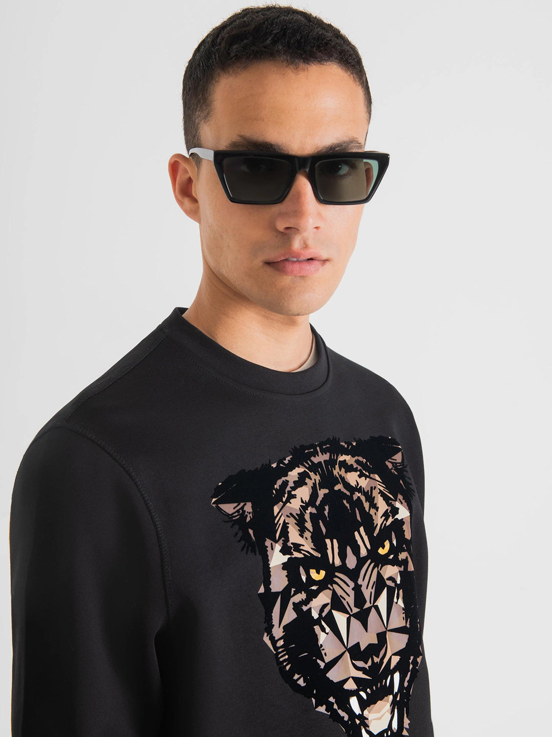 Antony Morato Men Black Printed Sweatshirt