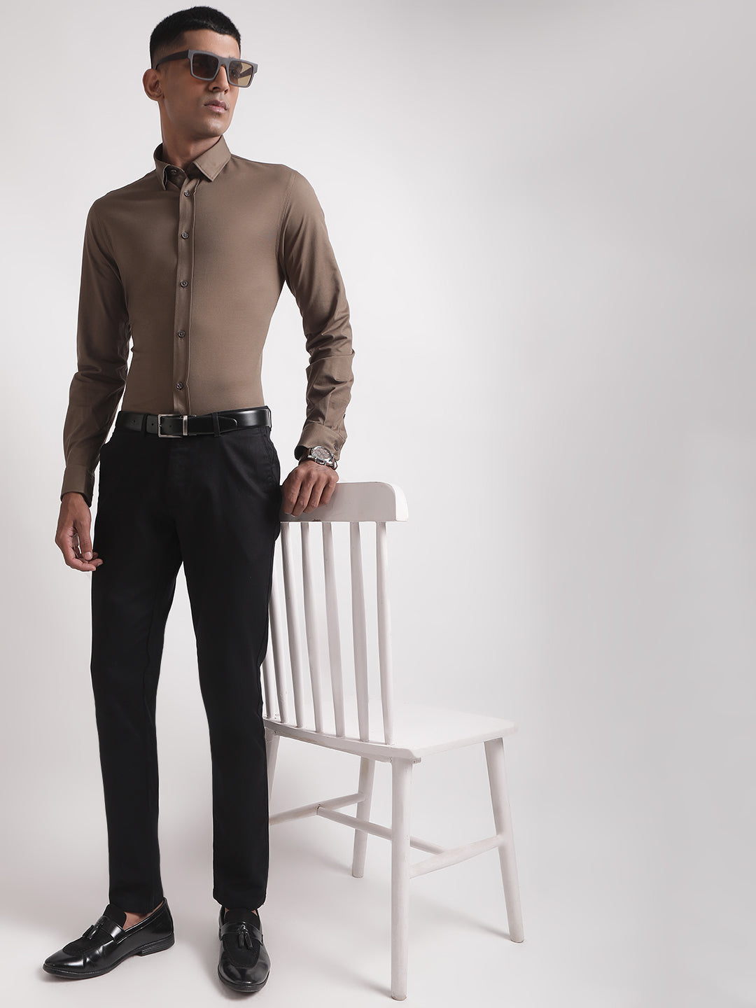 Matinique Brown Regular Fit Shirt