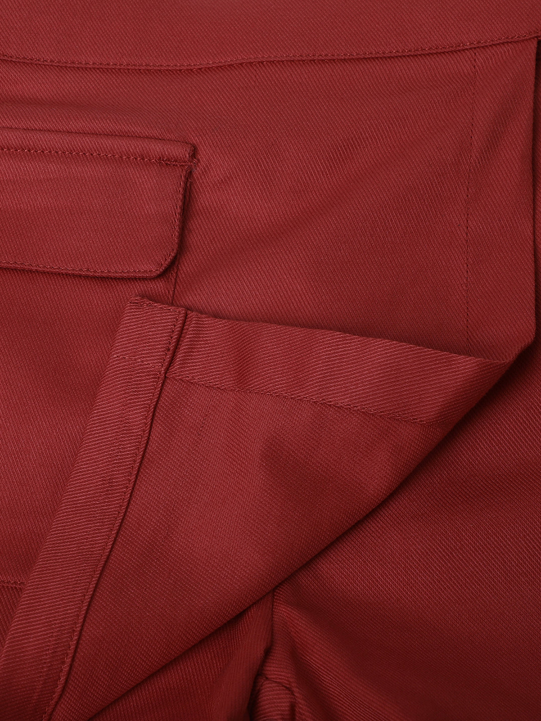 Elle Kids Girls Deep Red Solid Regular Fit Skirt