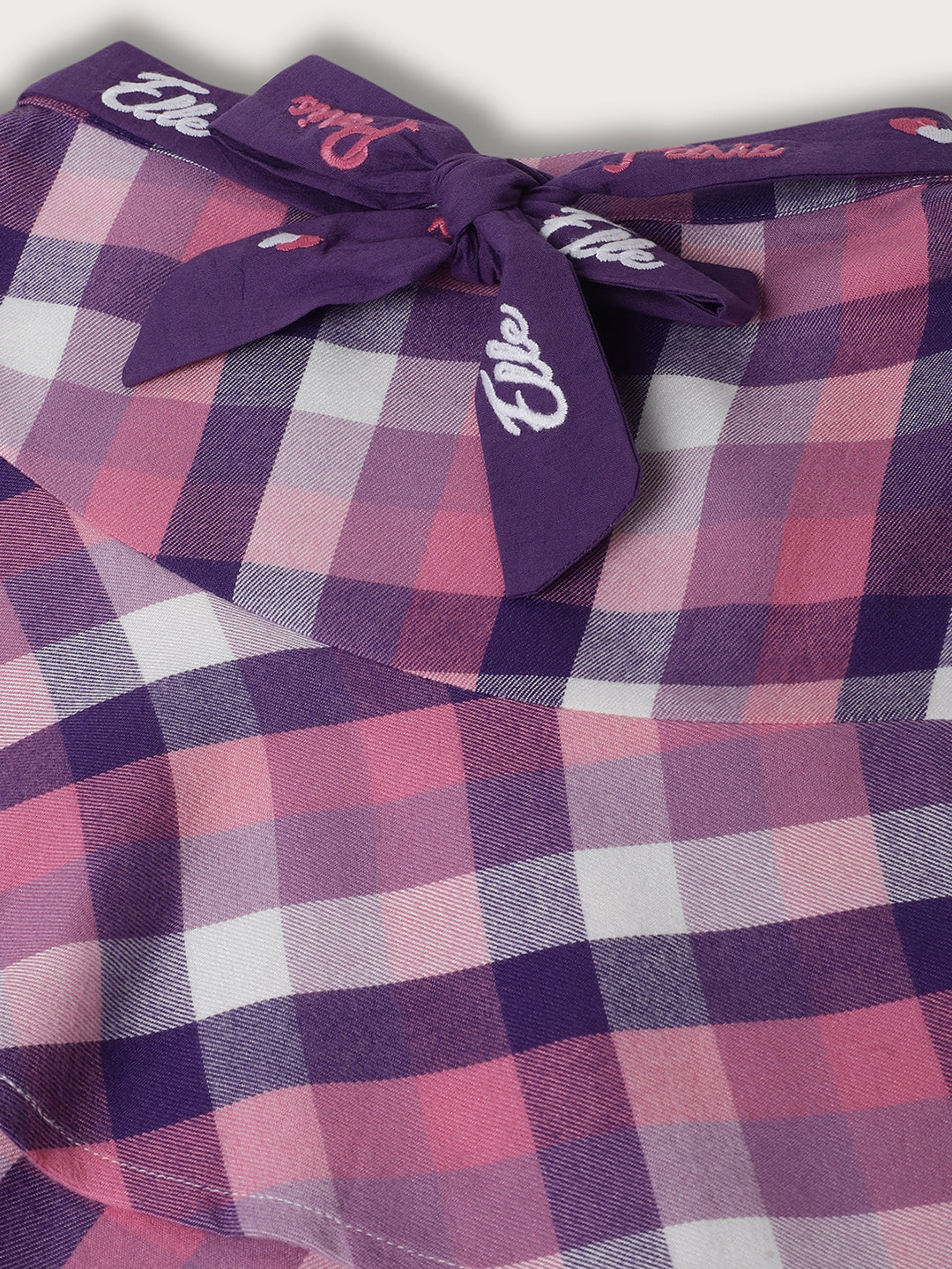 Elle Kids Girls Magenta Solid Regular Fit Skirt