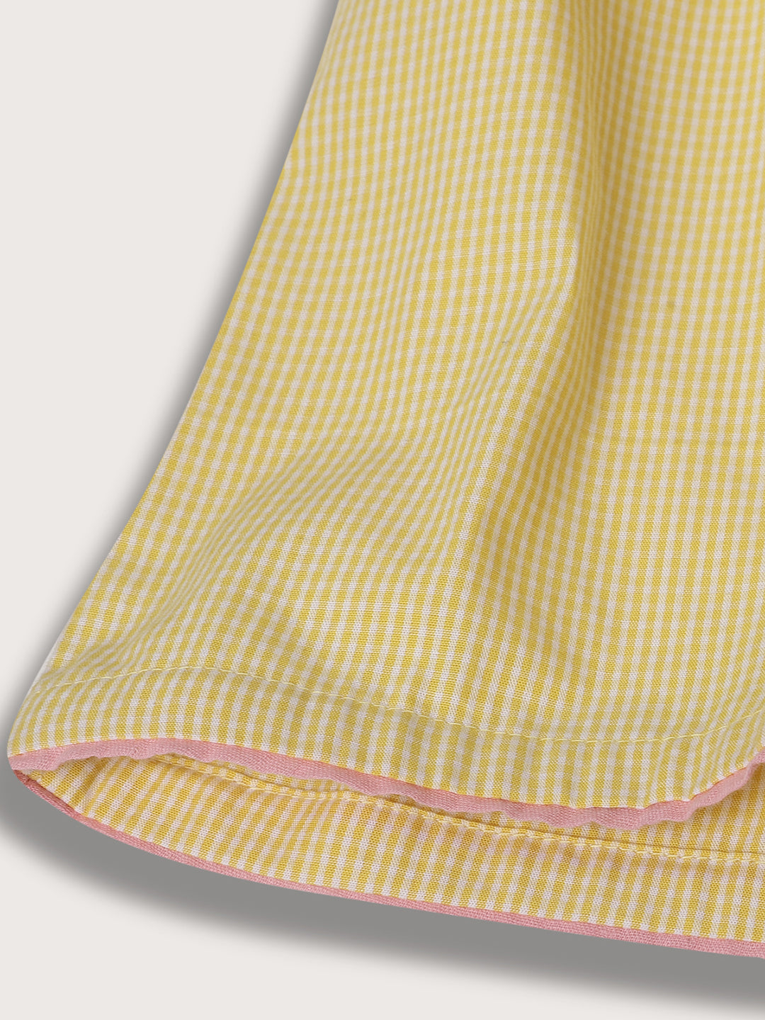 Elle Kids Girls Lemon Yellow Solid Round Neck Dress